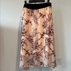 LuLaRoe A-Line Skirt with Floral Design